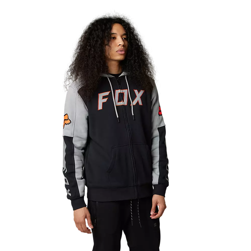 mens fox racing zip up hoodie