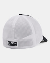 Load image into Gallery viewer, Under Armour Fish Low Mens Stretch Fit Cap BLK/WHT (1376716-001)