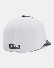 Load image into Gallery viewer, Under Armour Fish Low Mens Stretch Fit Cap GRY/WHT/WHT(1376716-013)