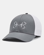 Load image into Gallery viewer, Under Armour Fish Low Mens Stretch Fit Cap GRY/WHT/WHT(1376716-013)
