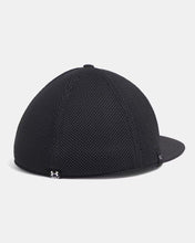 Load image into Gallery viewer, Under Armour Drive Mid Mens Stretch Fit Cap Clay Black/WHT (1389887-001)