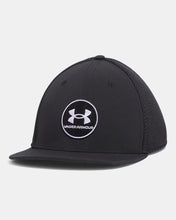 Load image into Gallery viewer, Under Armour Drive Mid Mens Stretch Fit Cap Clay Black/WHT (1389887-001)