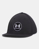 Under Armour Drive Mid Mens Stretch Fit Cap Clay Black/WHT (1389887-001)