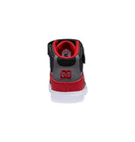 DC Shoes Kid's Pure High Elastic Lace High-Top Shoes White\Grey\Red (WYR)