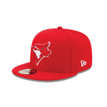 New Era Toronto Blue Jays Red and White Basic 59Fifty Fitted (70139810)