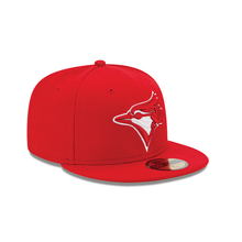 Load image into Gallery viewer, New Era Toronto Blue Jays Red and White Basic 59Fifty Fitted (70139810)