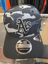 Load image into Gallery viewer, New Era Oakland Athletics Black Camo Performance 9-Seventy Stretch Snap (60809736)