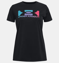 Load image into Gallery viewer, Under Armour Tech Square Girls T-Shirt Black